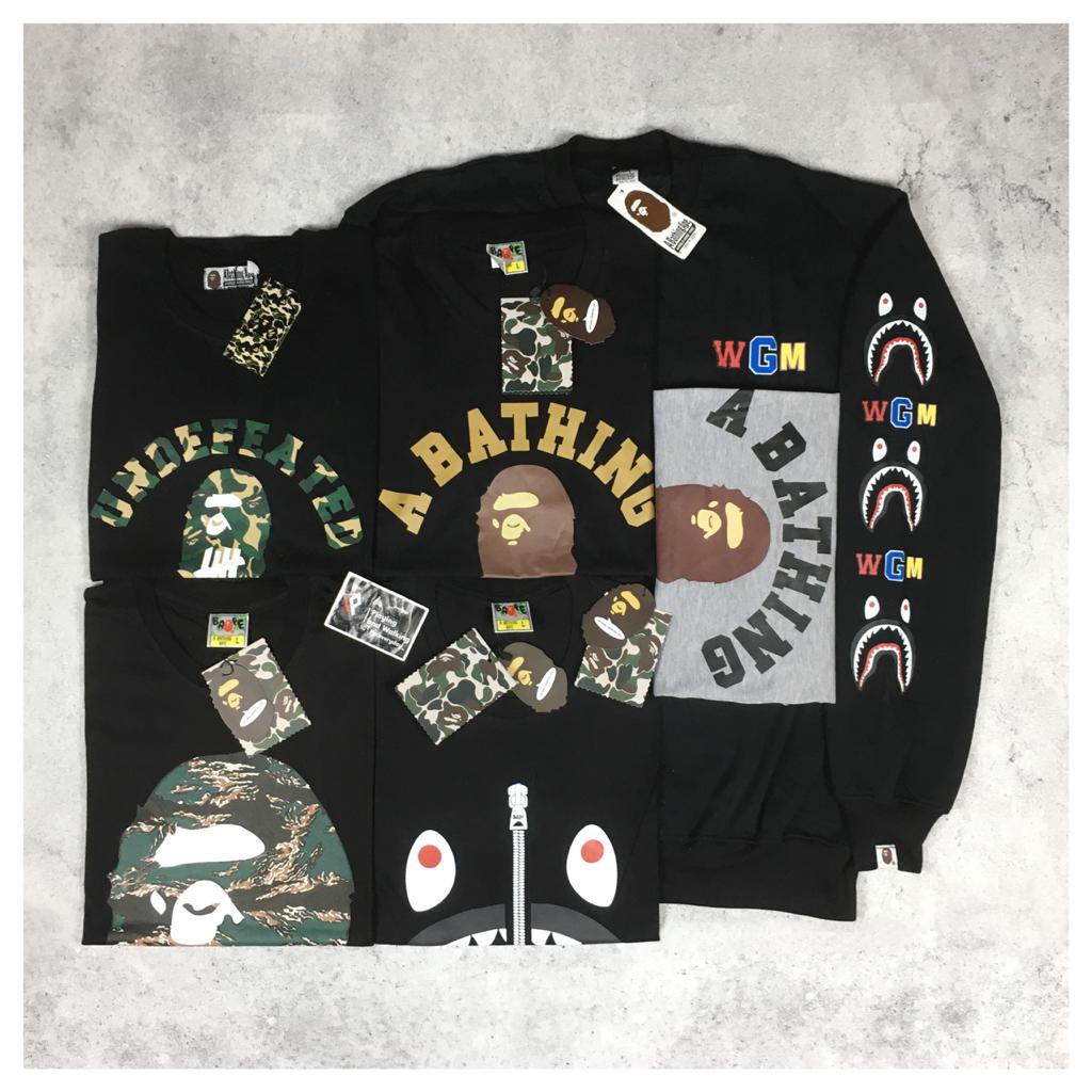 KAOS TSHIRT & CREWNECK SWEATER BAPE A BATHING 1:1 MIROR ORIGINAL