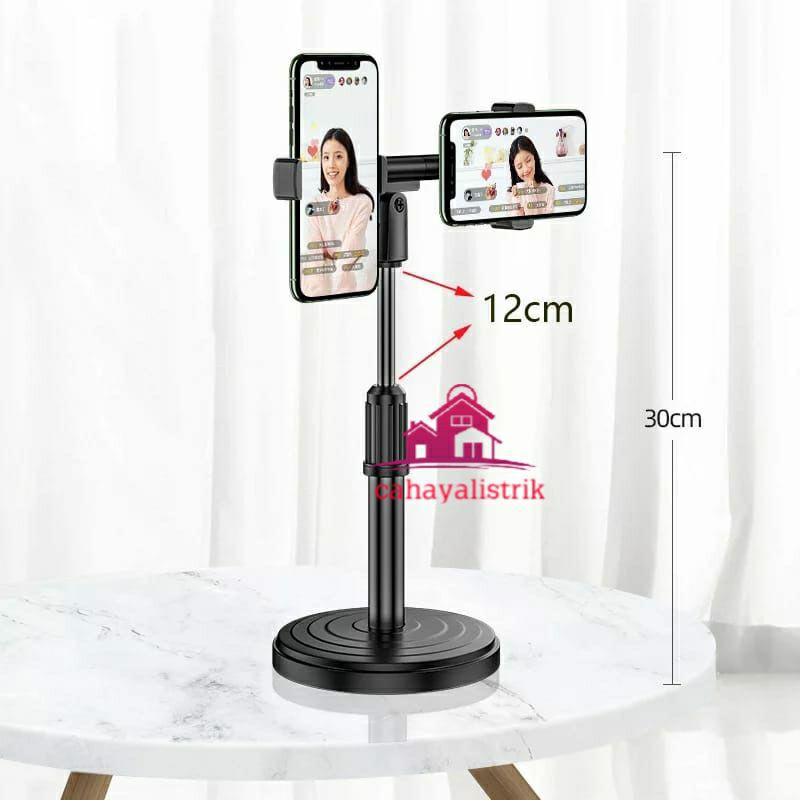 Stand Holder HP Handphone Penyangga Broadcasting Putar 360 Desktop