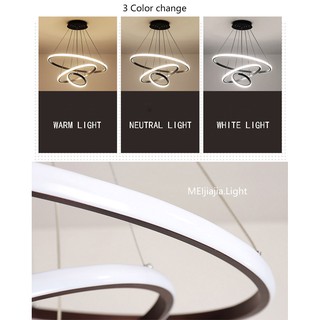  Lampu  Gantung  Modern Led 3 4 5 Cincin Lingkaran  Lampu  