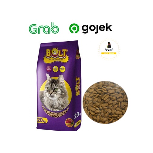 Bolt 20 Kg Makanan Kucing Kering 3 varian (Khusus gosend dan grab)