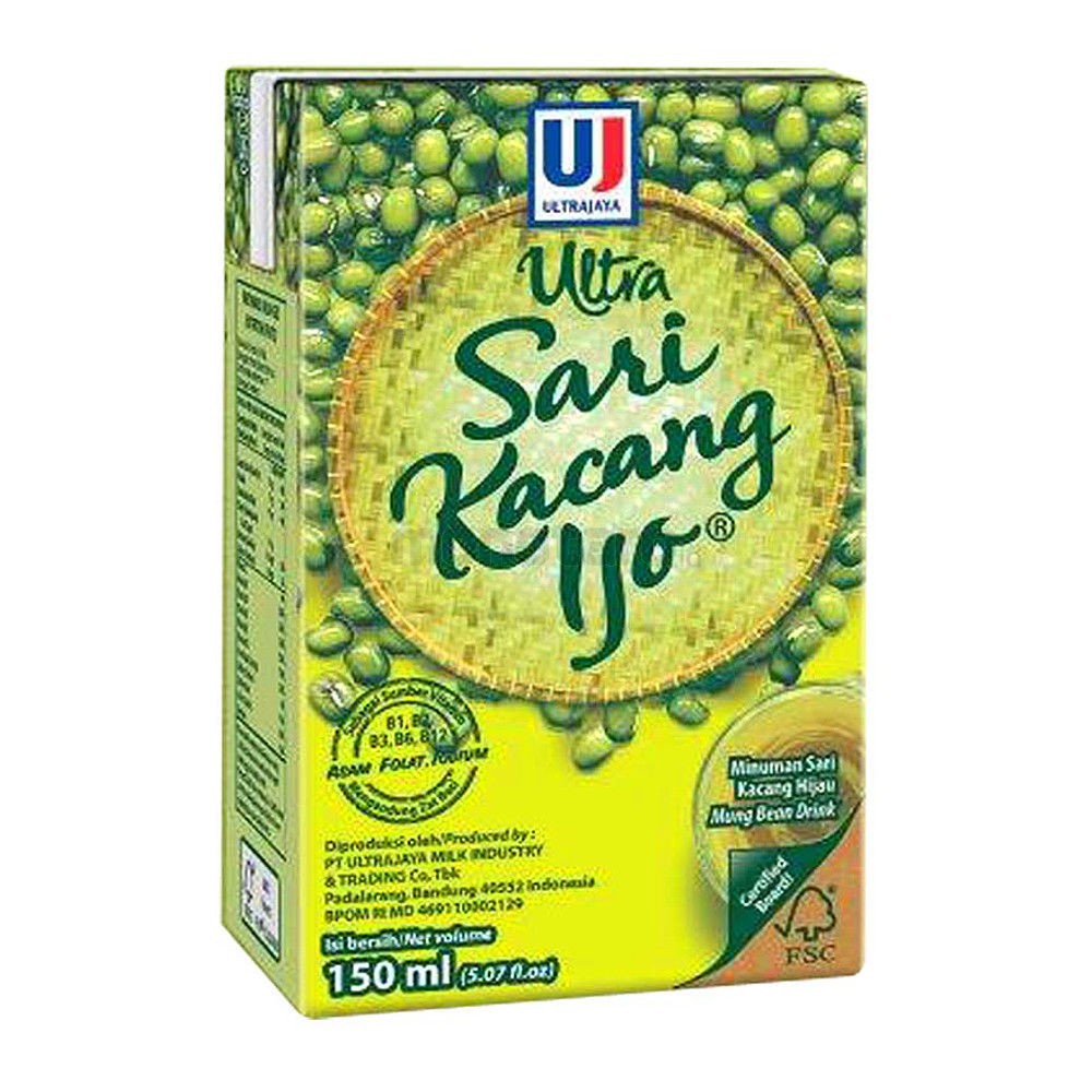 Jual Ultra Minuman Sari Kacang Ijo Sari Kacang Hijau 150ml Shopee