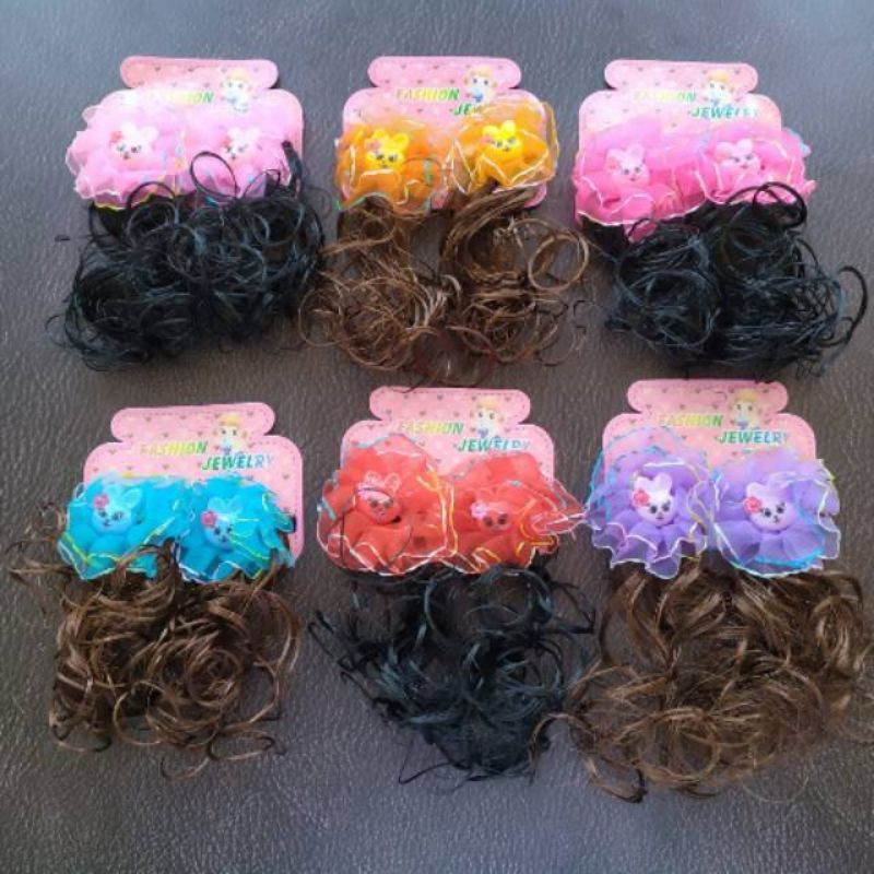 Jepitan Rambut Palsu Wig Anak // Curly Hair Clip