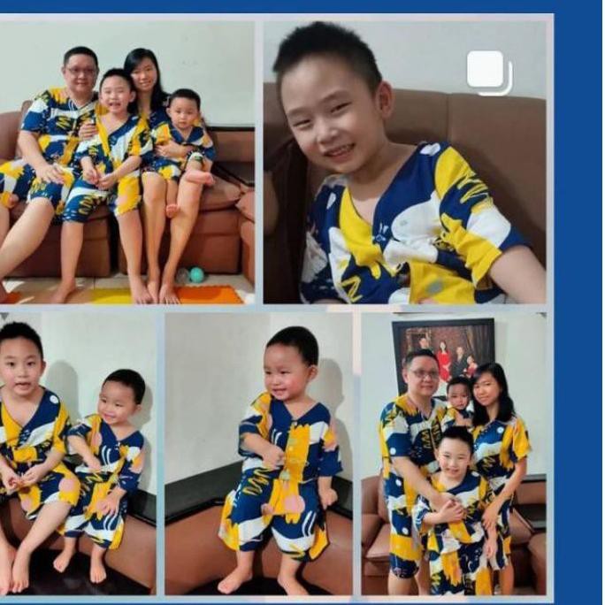 [PALING MURAH]Piyama Family FINLEY / Baju Tidur Keluarga / Ready Stok & Bisa COD MYPOLY [KODE BARU 5