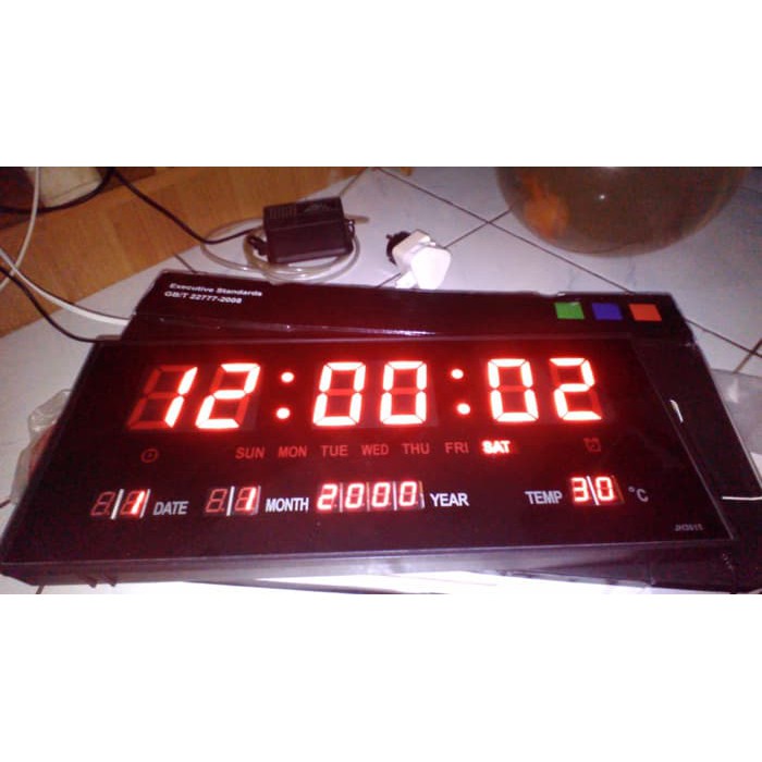 Jam Dinding Digital Led 3615 Merah