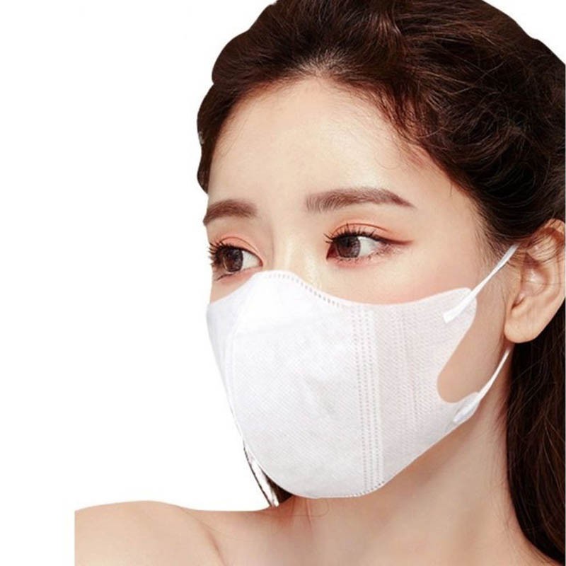 Masker duckbill disposable earloop mask dewasa warna putih ecer murah