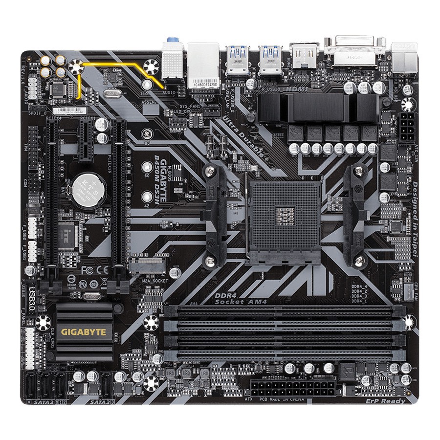 GIGABYTE B450M S2H Socket AM4/AM4+, SATA 3