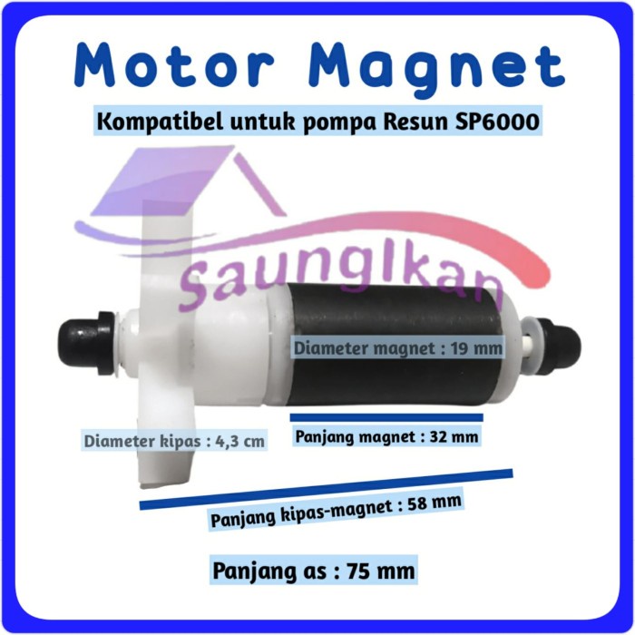 Rotor Magnet Kipas Pompa Celup RESUN SP 6000 EF 1600 6600 6800