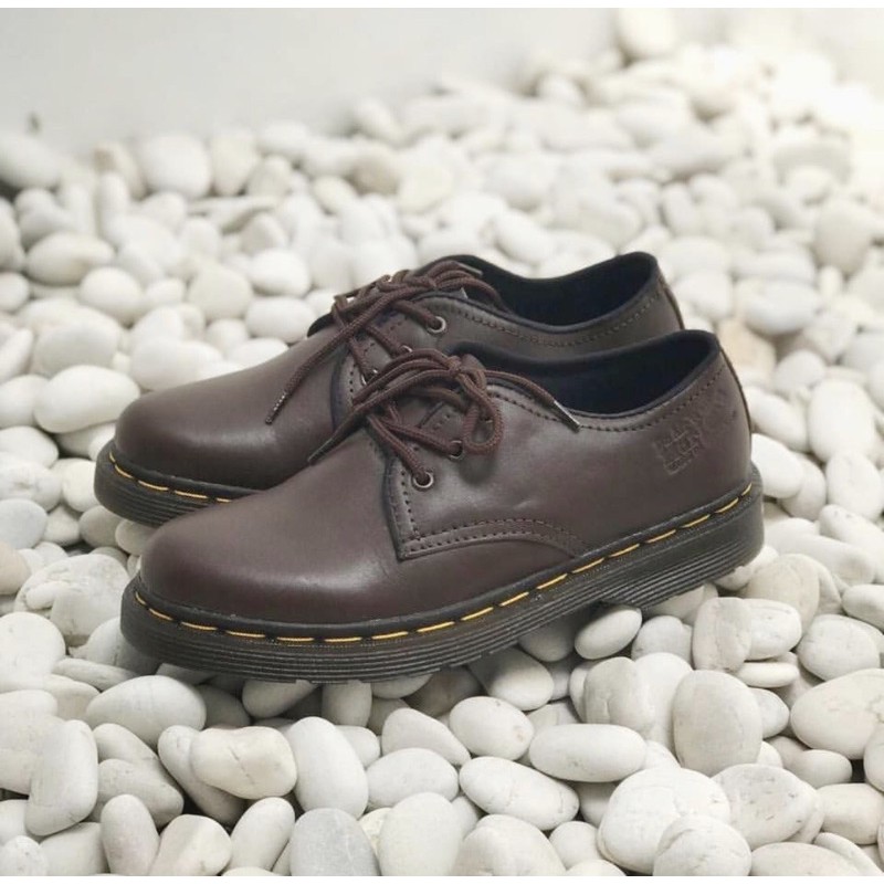 Docmart 1461 Brown Kulit Asli 100 % /Docmart 3 Holes/Docmart pria/sepatu docmart pria/docmart.