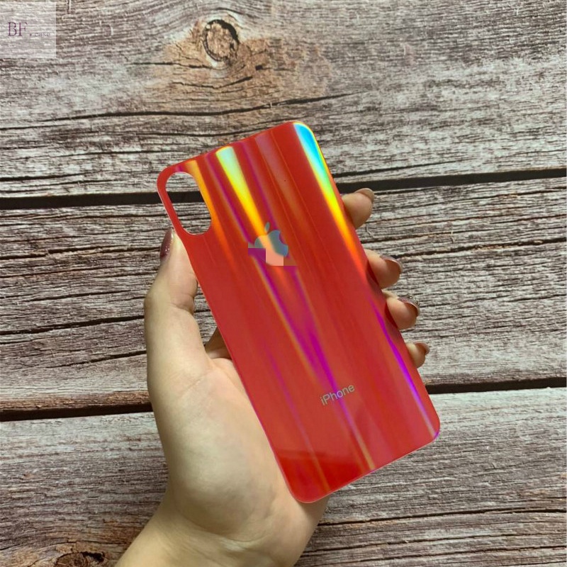 Pelindung Layar Tempered Glass Aurora Warna-Warni Untuk Iphone 11 12 13 Pro Max X Xr Xs Xsmax 7 8 Plus