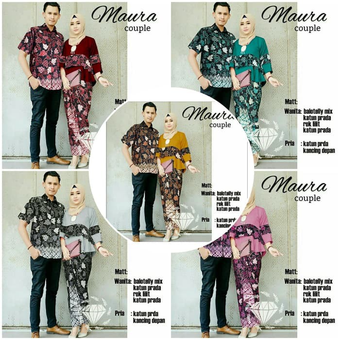 rd gamis couple NEW MAURA BATIK SET CP KEBAYA