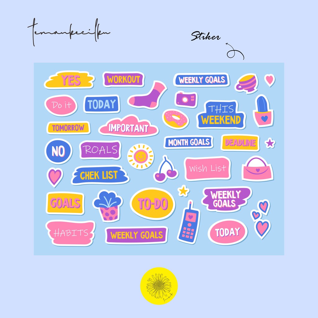 

CUTE STIKER TUMBLR CUTTING KISS CUT / DIE CUT