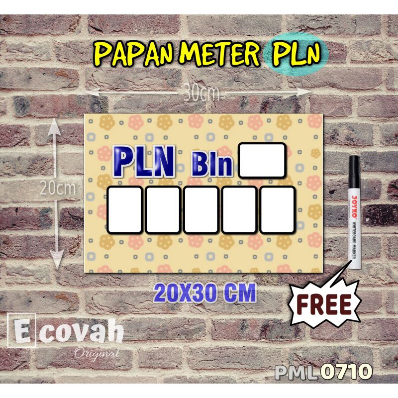 

Ecovah Papan Meter Listrik PLN PAM motif Unik - Pastel 10