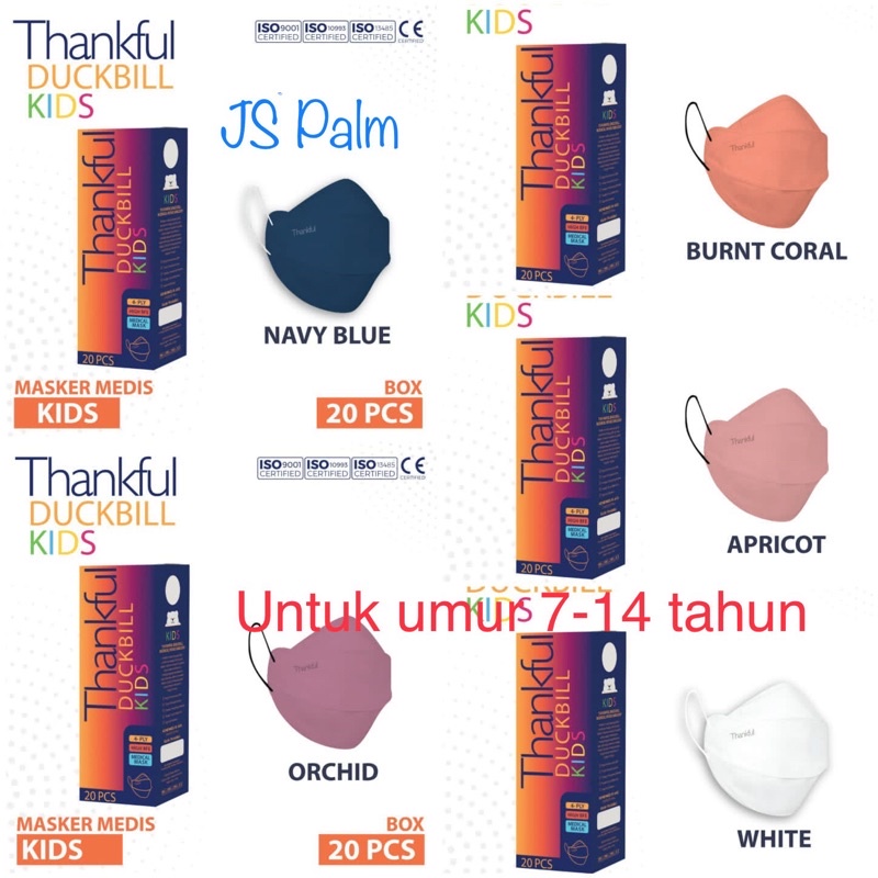Thankful duckbill kids mask  / Masker Thankful Duckbill Anak isi 20 pcs