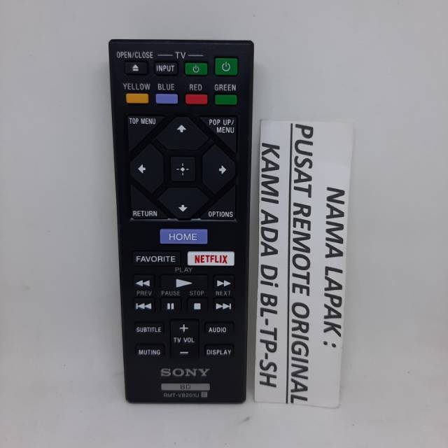 REMOTE REMOT BLU RAY HOME THEATER SONY RMT-VB201U ORIGINAL ASLI