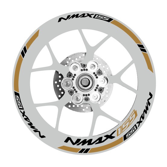 STIKER VELG NMAX 155 VELG SILVER NEW DESIGN BEBAS STIKER