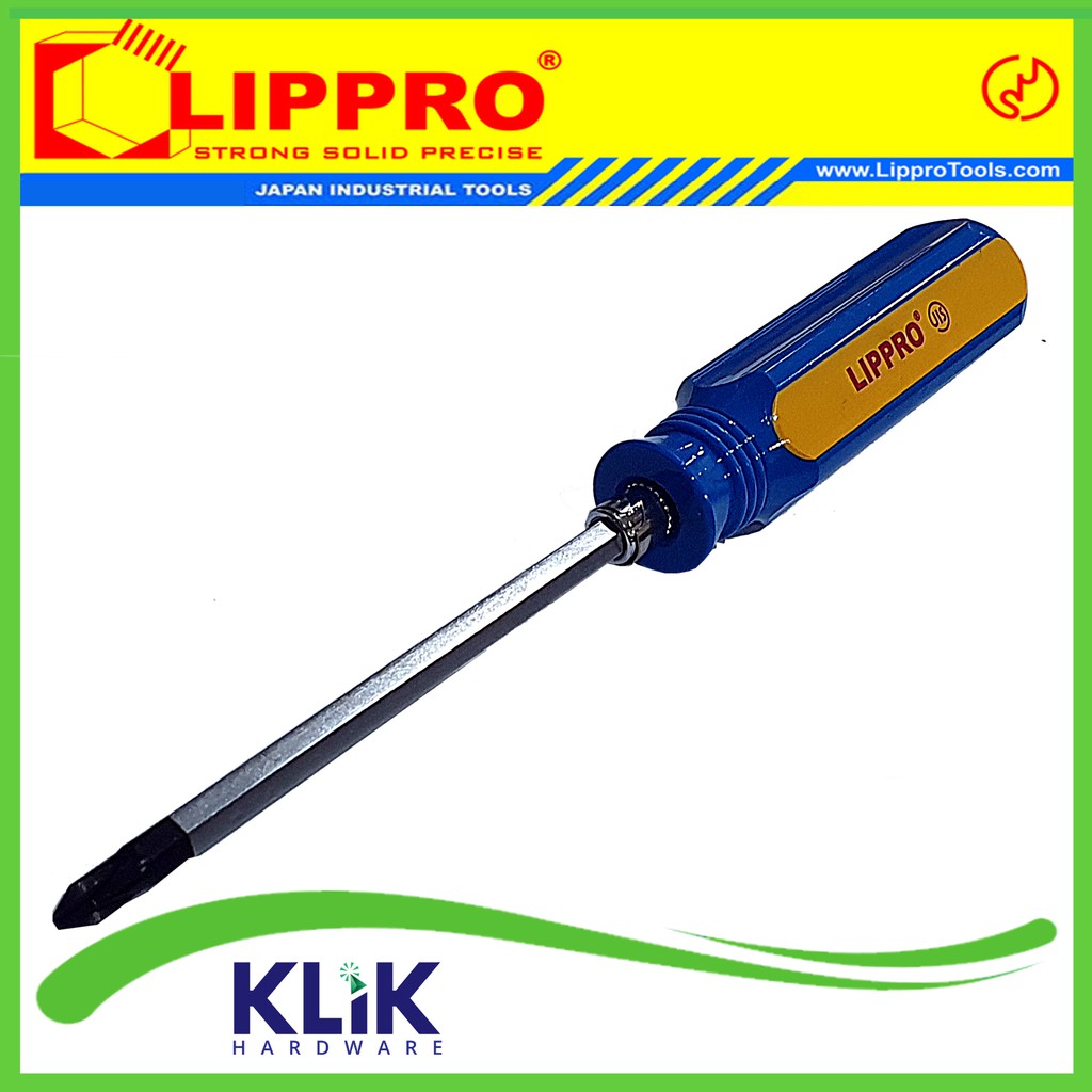 Lippro Obeng 2 Way Screwdriver - Obeng Bolak Balik Heavy Duty Plus Minus