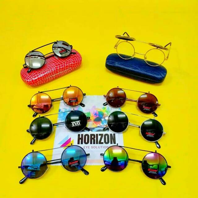 Kacamata boboho clip on / kacamata bulat boboho buka tutup