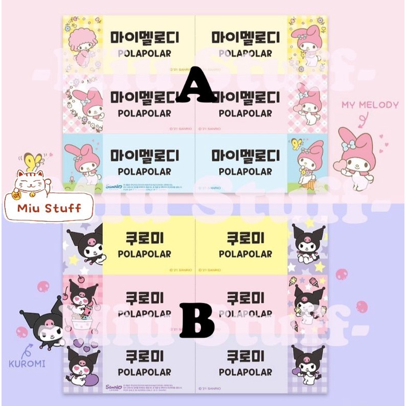 

(PO 3-5 hari) Sticker Name Tag Label Nama Anak untuk ditempel di buku Gambar Hello Kitty Cinnamoroll Pompompurine Kuromi Melody Pochacco Sanrio