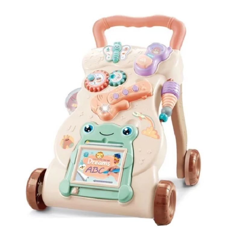 mainan belajar berjalan baby music walker dorong