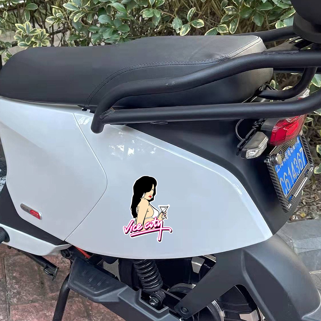 JDM Game Girl Stiker Kecantikan Reflektif Sepeda Motor Stiker Mobil Modifikasi Stiker