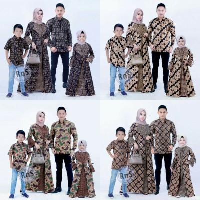 New Feshion Batik Couple Gamis Kemeja Realpic