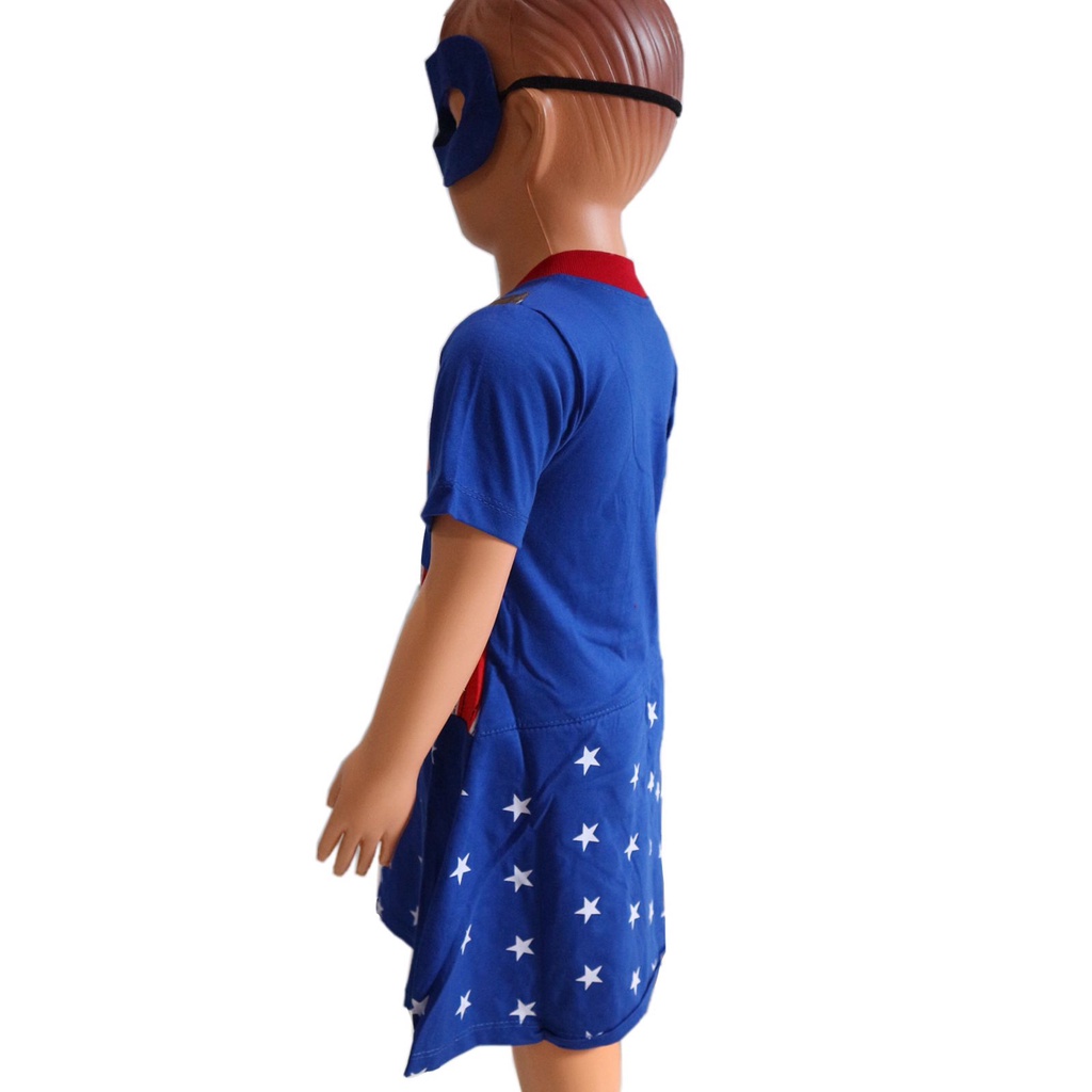 dress anak perempuan captain cewek / kostum superhero kapten america girl