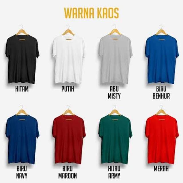 Baju kaos polos Lengan panjang cotton combet 20 CUSTOME desain suka2 sendiri