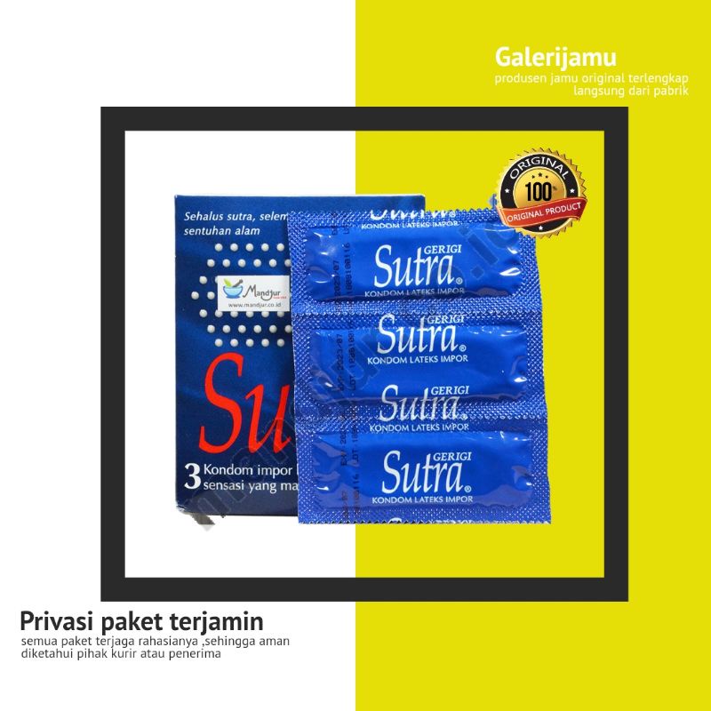 Kondom Sutra Gerigi [ Biru ] isi 3 Kondom Import / Condom Gerigi (privasiterjamin)