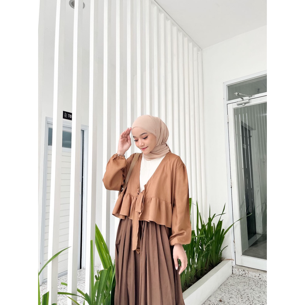 Nada Cardi Bahan Katun Rayon OUTER CARDIGAN RUFFLE - BISA COD