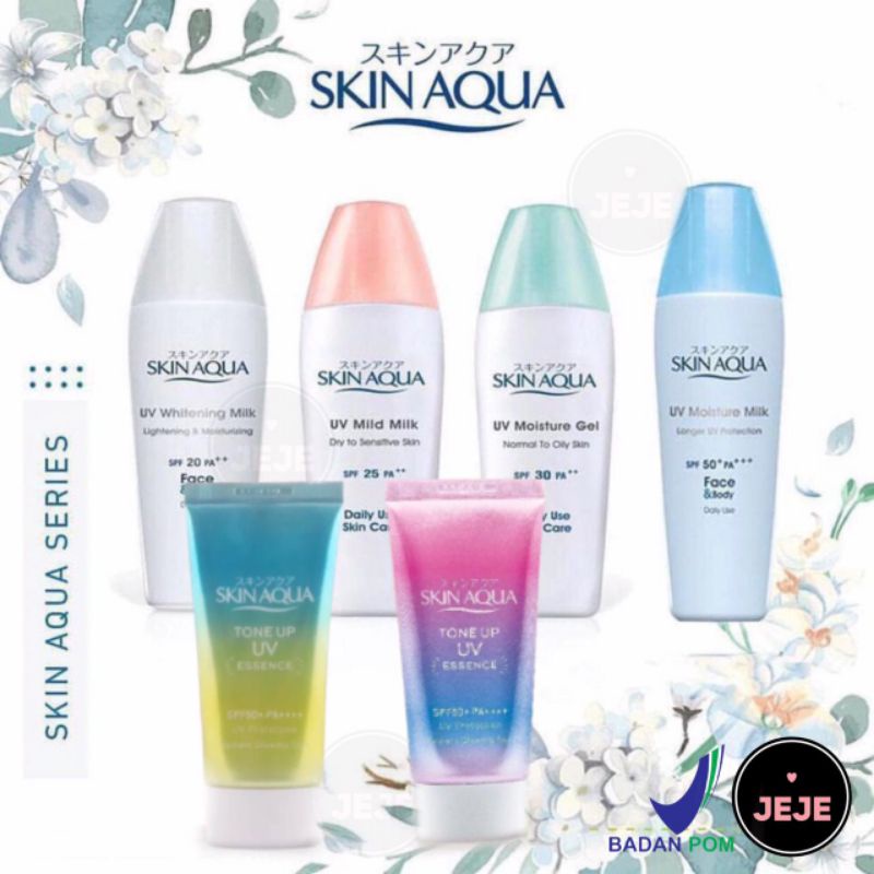 Skin Aqua Sunscreen UV SPF 50 30 25 | Moisture Milk Gel Tone Up