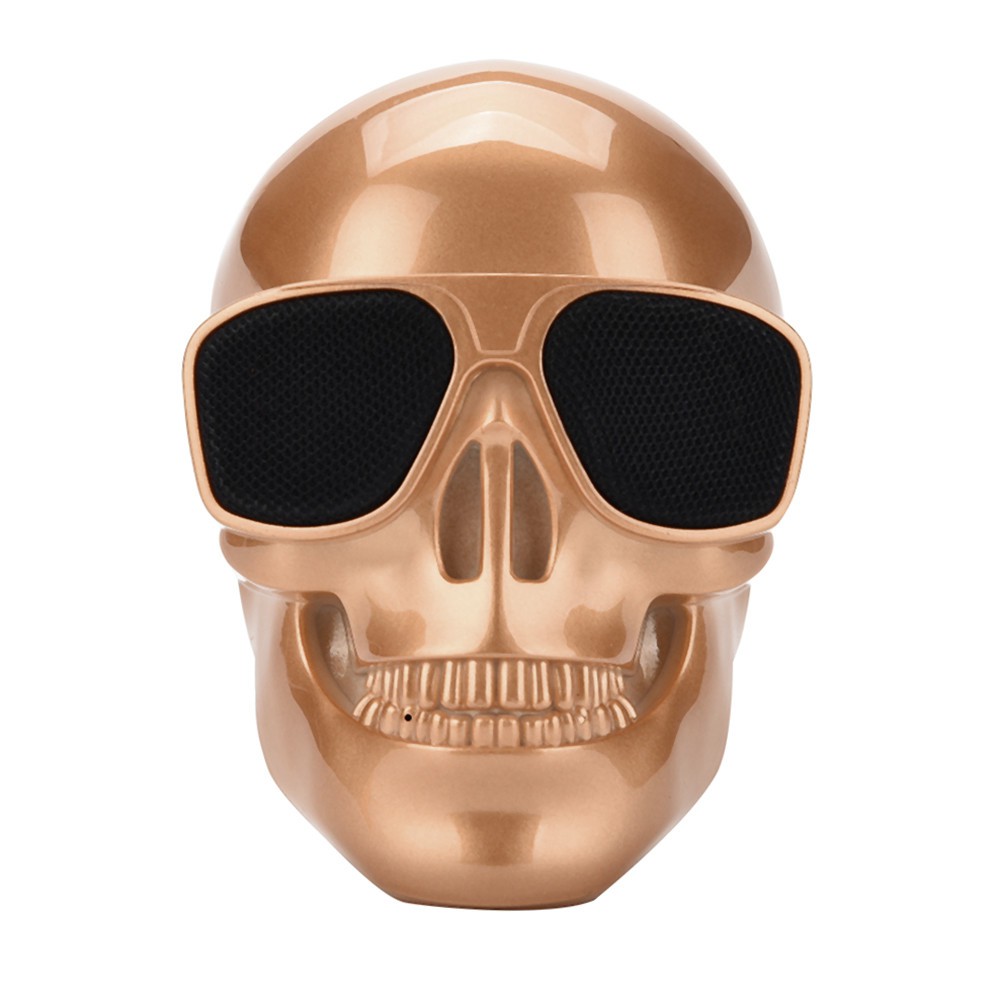 Plating Skull Protable Wireless Bluetooth Stereo Speaker With HD Sound and Bass