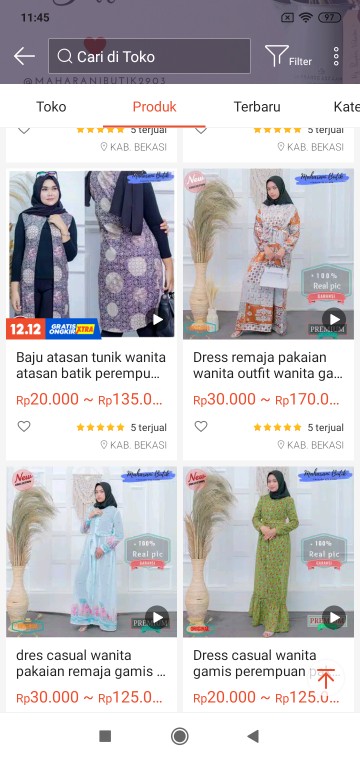 Baju Atasan Tunik Wanita Atasan Batik Perempuan Oficial By Maharani Fashion