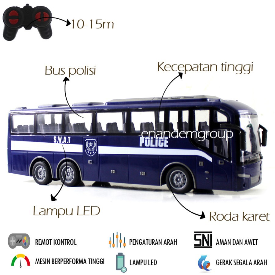 Remote Control Bus Police Bis Polisi Officer RC