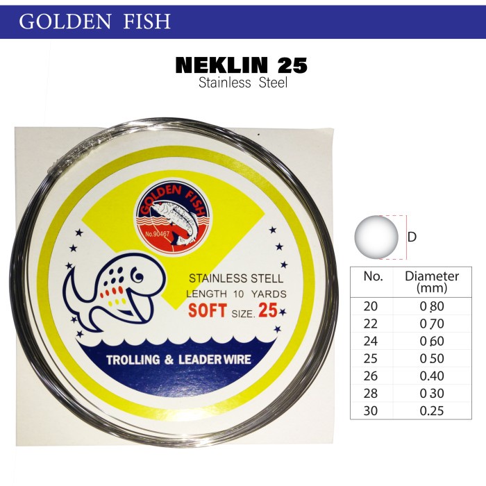Golden Fish Neklin - S/S Wire Leader No. 25