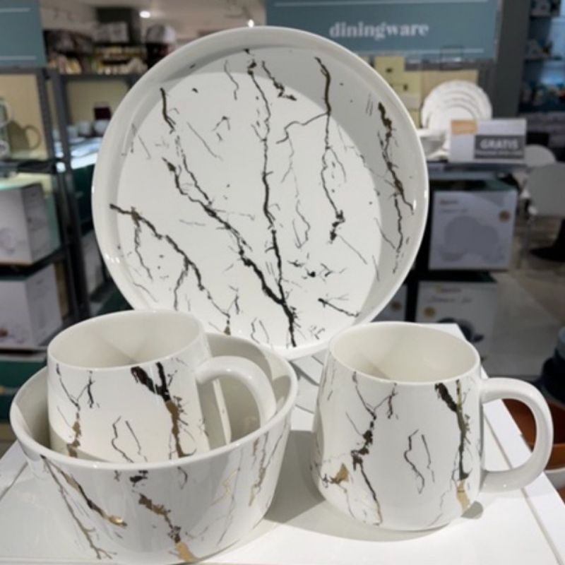dinner set marble/dinner set mewah/dinner set informa