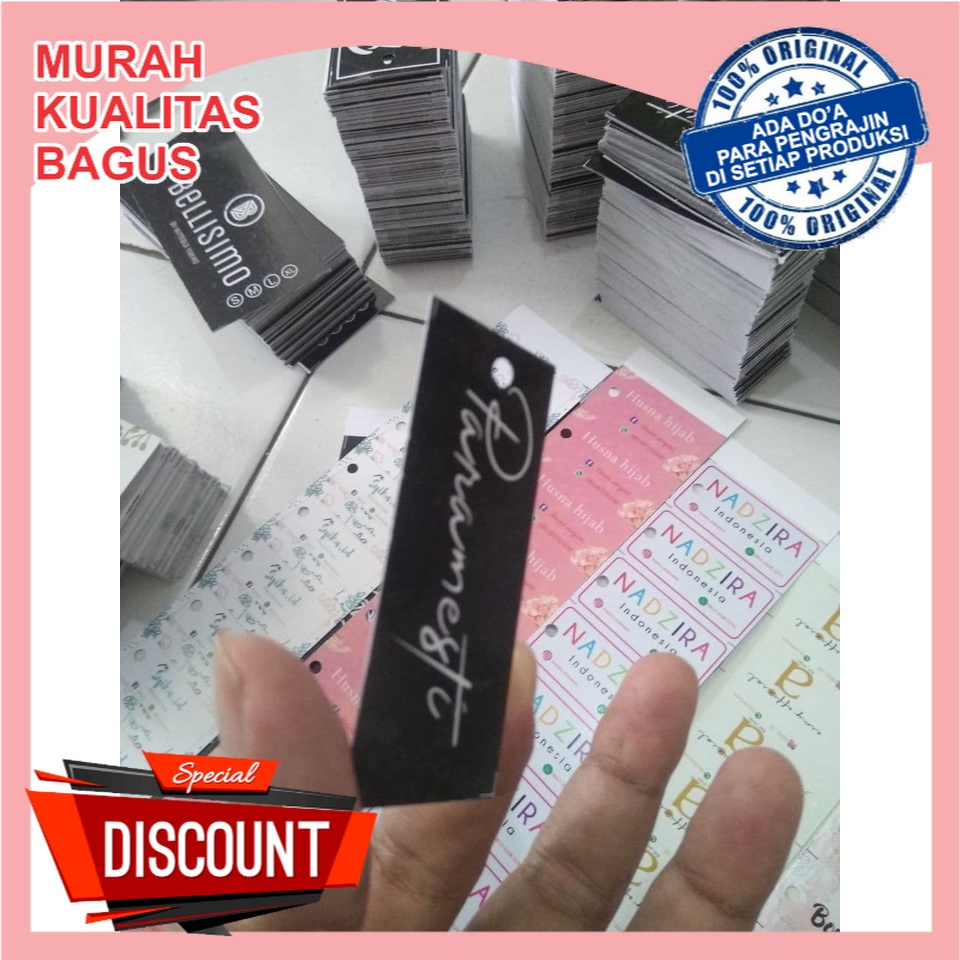 

Tag PROMO Hang Tag | Hang Tag Baju | Hang Tag Pakaian | Hangtag Hijab Cetak Hang Tag Custom Desain MURAH AENBAG