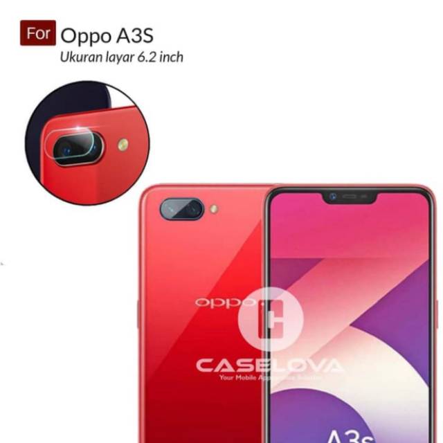 Tempered Glass Camera Oppo A3s - Anti Gores Kamera Oppo A3s - SC