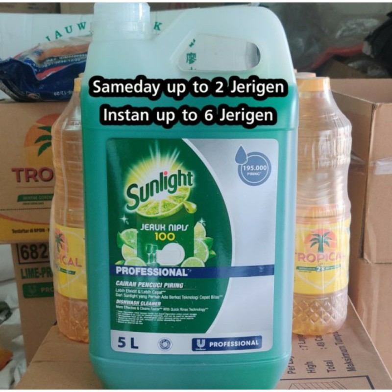 SUNLIGHT Pro Lime Sabun Cuci Piring 5L Jerigen GOJEK