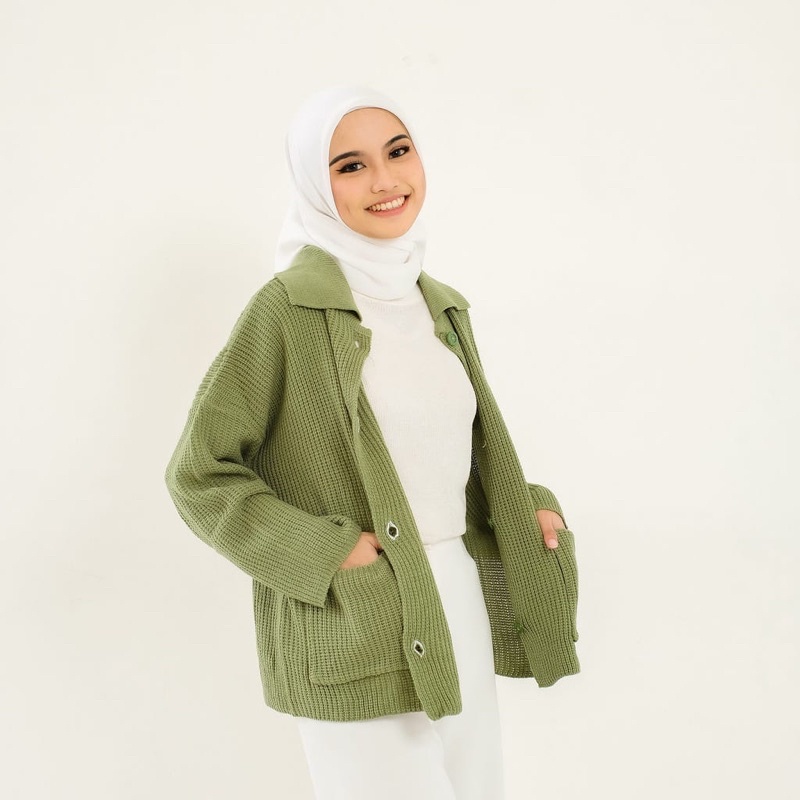 Keyra Oversize Cardigan Rajut Kancing Wanita / Outer Cardigan Knit premium Store09 Murah