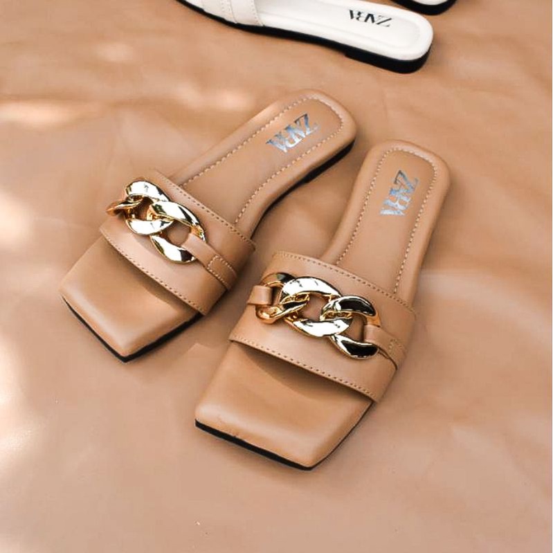 SANDAL TEPLEK 044 || SANDAL SLOP RANTAI TERBARU