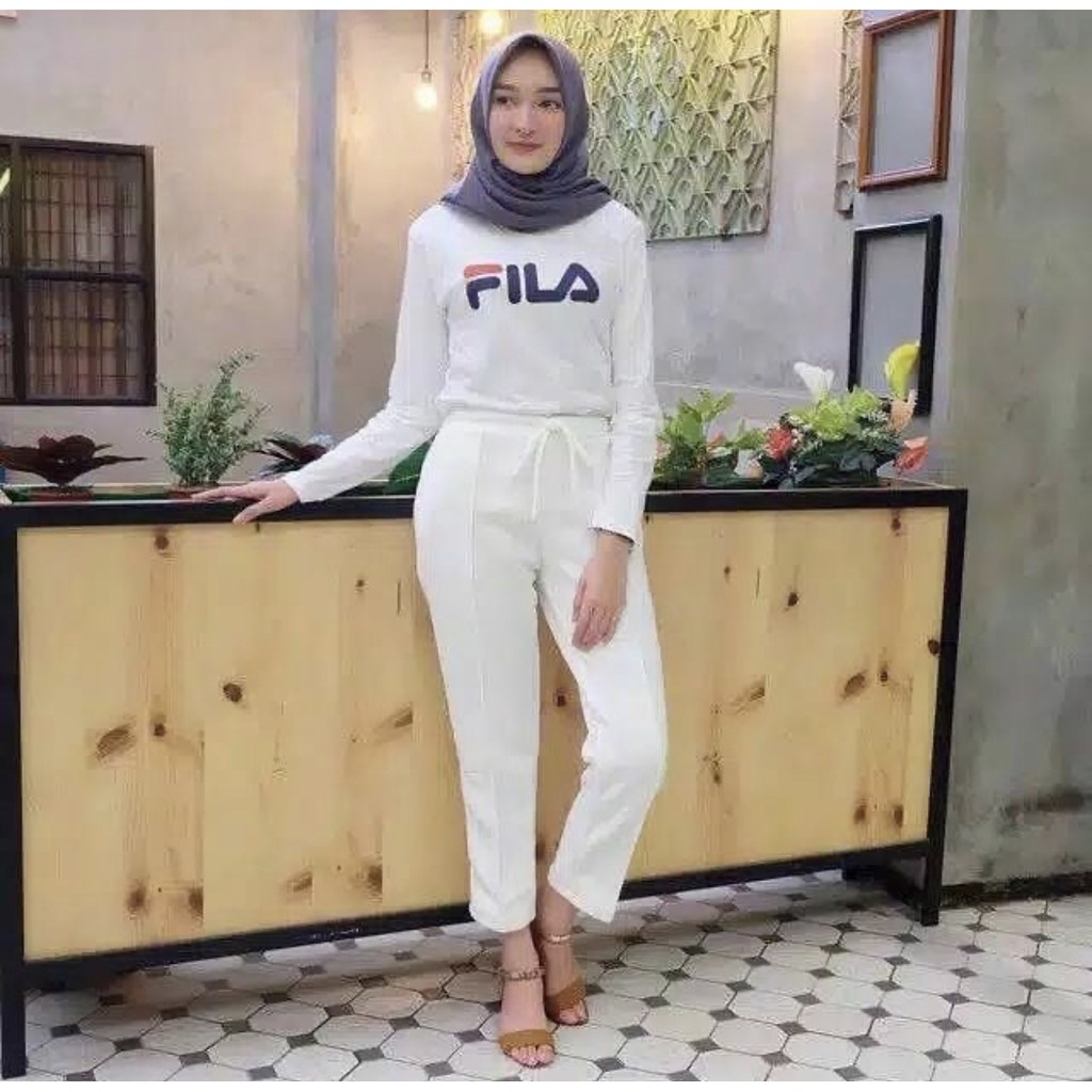 EDISI Remaja-Jumbo 4XL 85kg Ada ✔ HOMY DOTY PANTS ~ Garis Tulang Minimalis | Pilihan Warna Cantik SHOPEE COD tappered/big size/elastis