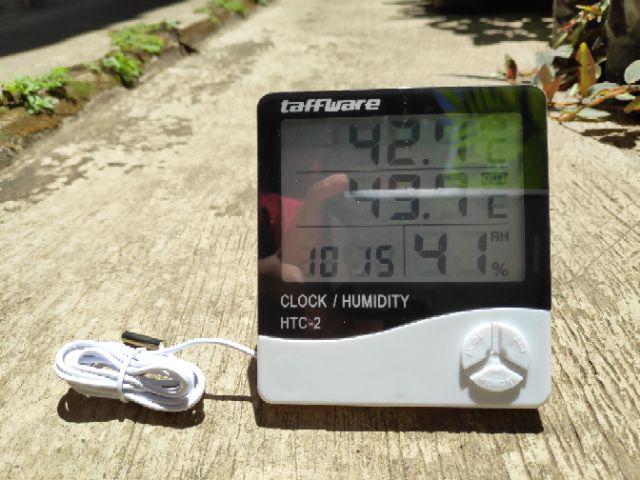 Htc-2 Jam Meja Digital Termometer Temperatur Humidity Clock Alarm Calender Suhu Ruangan