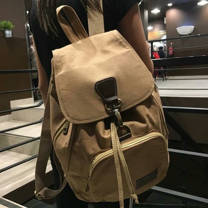 TAS RANSEL KOREA it-03 kanvas wanita