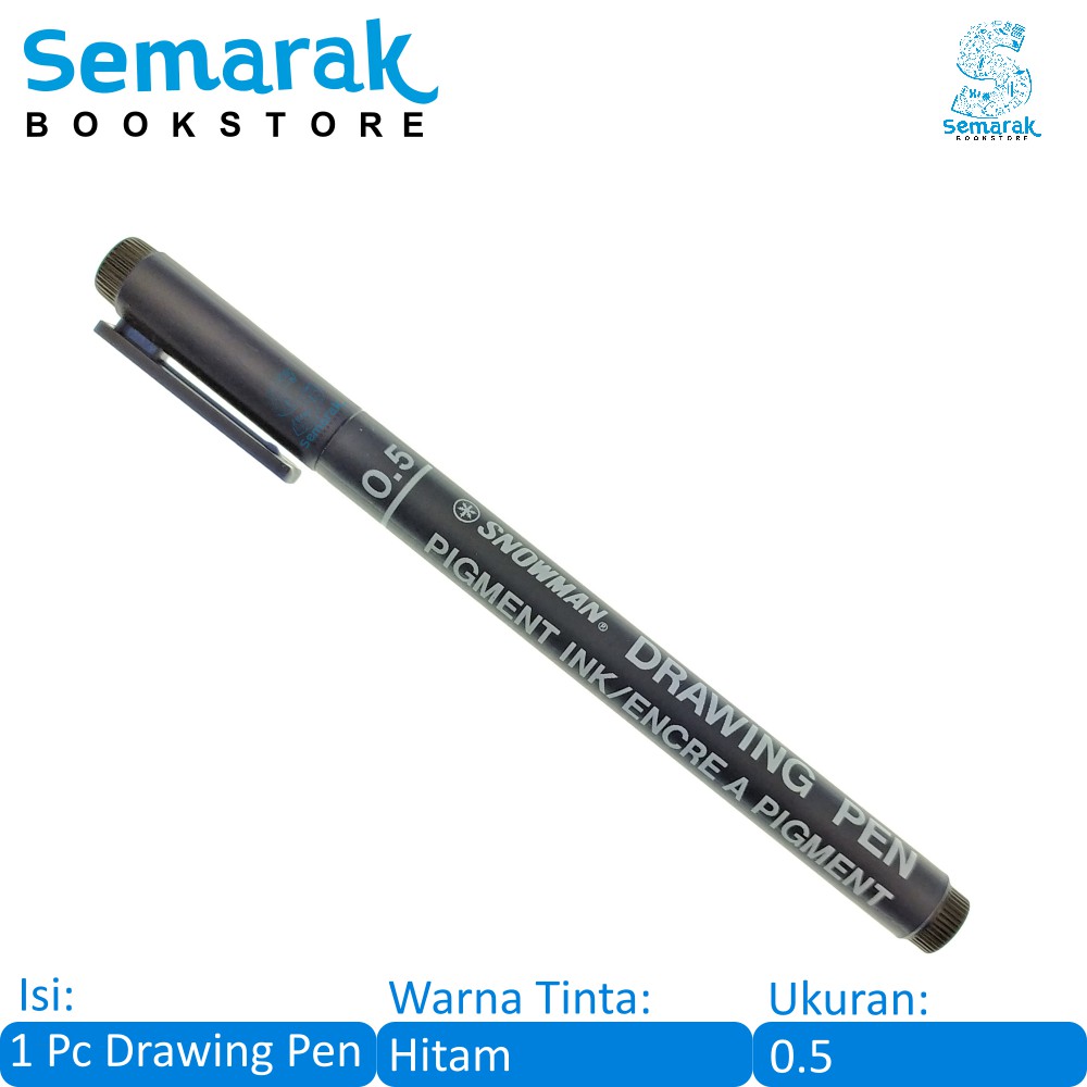 

Snowman 700 Drawing Pen 0.5 - Hitam [1 Pulpen]
