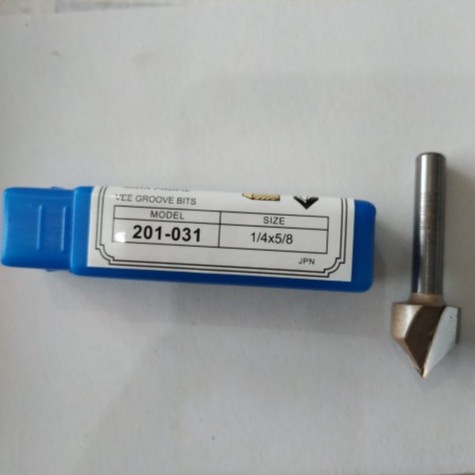 BENZ MATA PROFIL ROUTER TRIMMER VEE GROOVE BIT 15.9MM X 1/4" 201-031