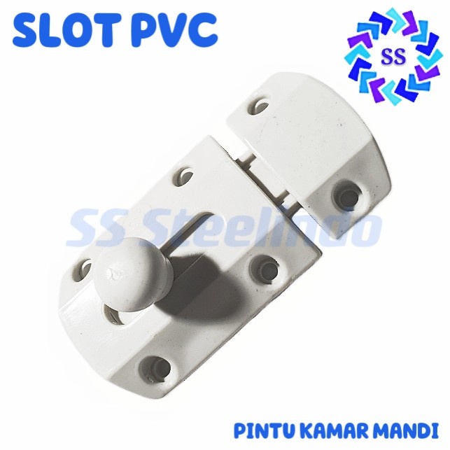 SLOT PINTU KAMAR MANDI PVC - PUTIH