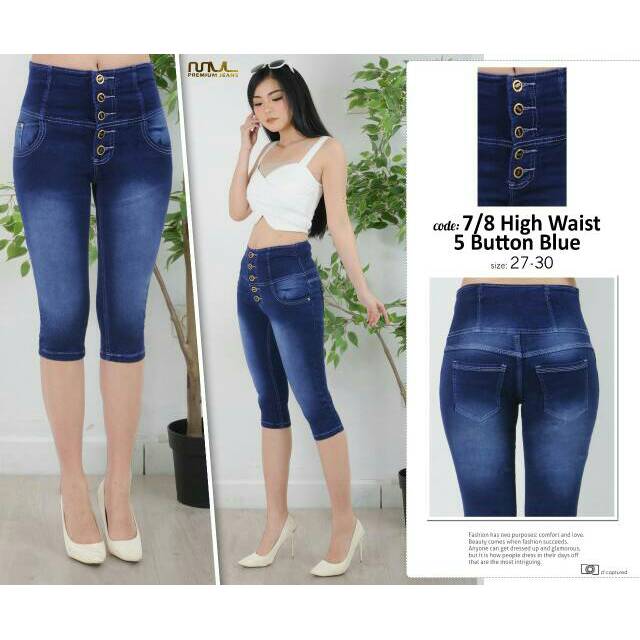 CELANA MVL 5 BUTTONS JEANS 7/8