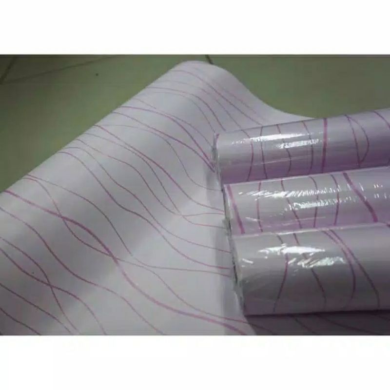 Wallpaper Dinding Motif Wave Pink Ukuran 10 Meter x 45 CM