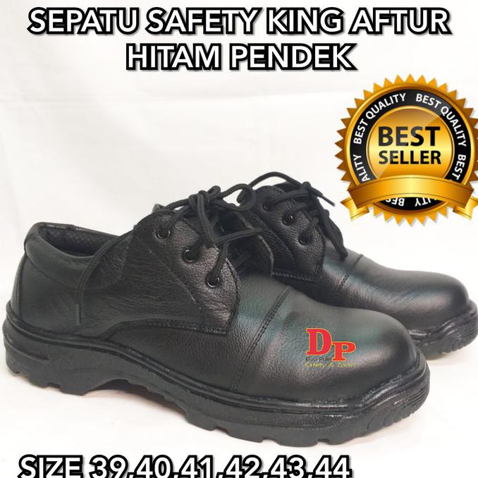 Sepatu Safety King Aftur Hitam Pendek Sintashop45