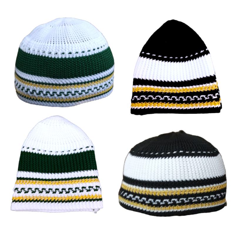 PECI KOPIAH RAJUT MULTI WARNA / PECI KOPIAH RAJUT WARNA DEWASA / PECI KOPIAH RAJUTAN DEWASA